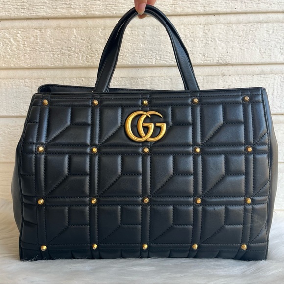 GUCCI Marmont Studded Dollar Disco Quilted Matelasse Handbag Jackie Ophidia - Picture 16 of 17